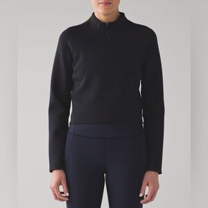 Lululemon Kicking Asphalt 1/2 Zip Top Waist Length Black Size 4